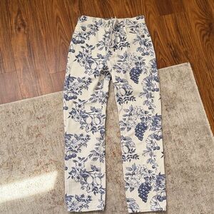 Reformation Cynthia toile high rise straight leg